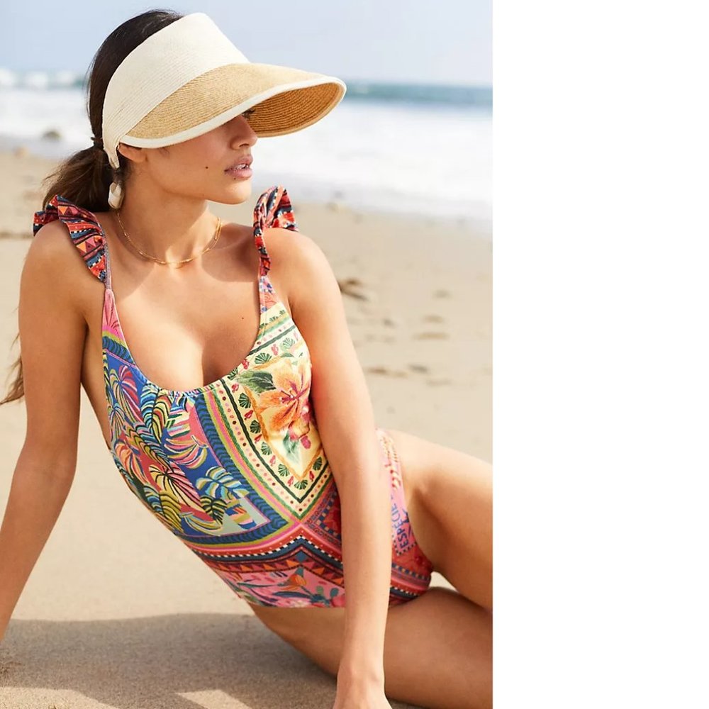 Farm Rio Lita One-Piece Swimsuit size M new